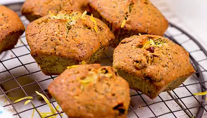 Almost Whole Wheat Lemon Poppyseed Muffins