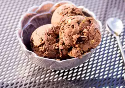 Chocolate Ice Cream With Chocolate Chunks and Pistachios 