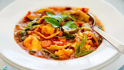 Hearty Tortellini Vegetable Soup
