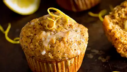 Amazing Lemon Poppyseed Muffins with Lemon Glaze