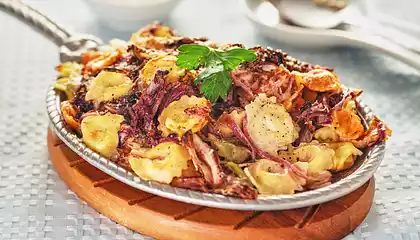 Tortellini Al Forno with Radicchio and Goat Cheese