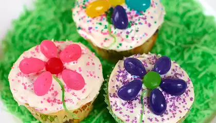 Easter Flower Cupcakes