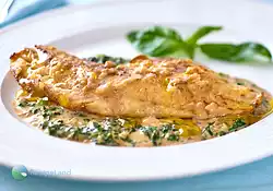 Snapper with Basil Cream Sauce