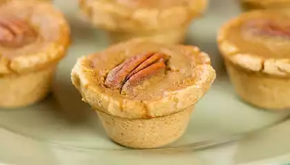 Mini Holiday Pumpkin Pecan Tarts