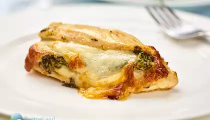 Chicken Breasts Stuffed with Spinach and Provolone