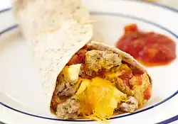 Cheesy Breakfast Sausage Tortillas