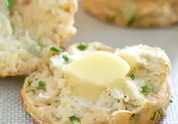 Flaky Garlic Scape Buttermilk Biscuits with Swiss Cheese