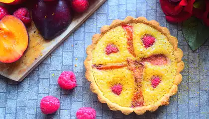 Plum & Raspberry Tart