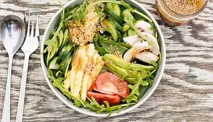 Japanese Vegetable Salad with Miso Dressing 