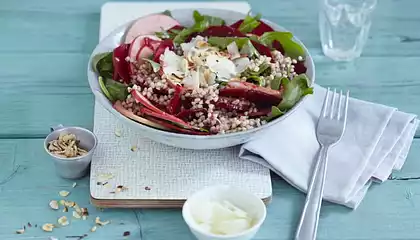 Buckwheat, Beet and Manchego Salads 