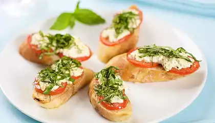 Goat Cheese & Basil Pizza Bites