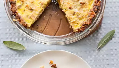 Easy Leftover Stuffing and Turkey Quiche