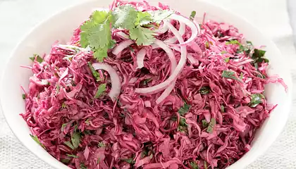 Asian Red Cabbage Coleslaw