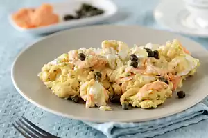 Scrambled Eggs with Lox and Cream Cheese