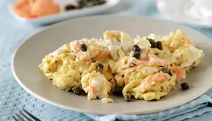 Scrambled Eggs with Lox and Cream Cheese