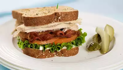 Leftover Turkey Club Sandwich