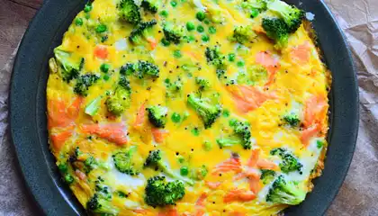 Salmon & Broccoli Frittata
