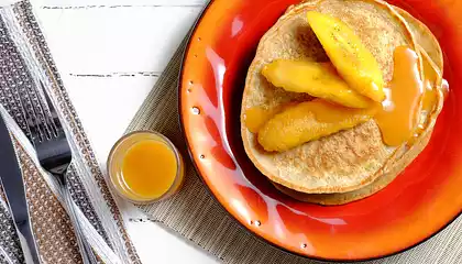 Caramel Banana Pancakes