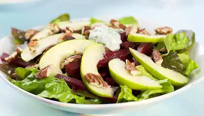 Apple Beet Salad with Creamy Diil Dressing