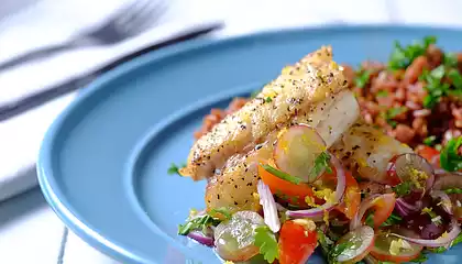 Pan-Fried Snapper Fillet with Fresh Grape Salsa
