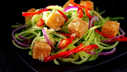 Crisp Tofu and Thai Cucumber Raita