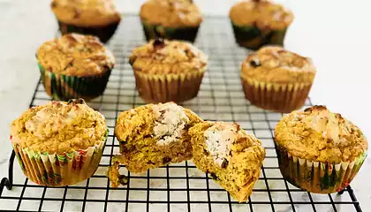 Carrot Muffins with Walnut-Cream Centers