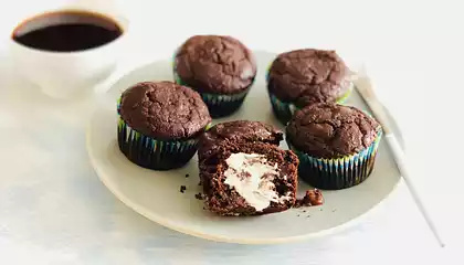 Double Chocolate Ricotta Muffins (Healthier Version)