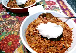 Pumpkin Custard with Pecan-Ginger Topping