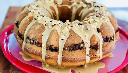 Almond Streusel Bundt Cake and Coffee Glaze