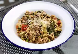 Pasta with Hot Sausage and Rapini
