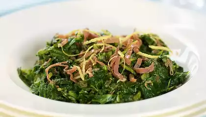 Southern Living Quick Collards with Prosciutto