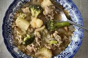 Sausage and Broccoli Minestrone Soup