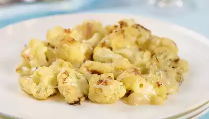 Roasted Cauliflower with Asiago/Parmesan and Orange Zest