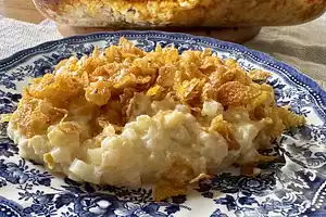 Cracker Barrel's Hashbrown Casserole with Corn Flakes