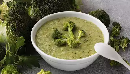 Keto Broccoli Lemon Parmesan Soup Recipe
