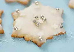 Almond Christmas Snow Flake Cookies