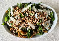 Spinach, Sun-dried Tomato, Parmesan & Pine Nut Pasta Salad