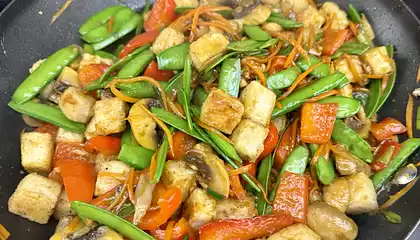 Tofu and Sugar Snap Pea Stir Fry