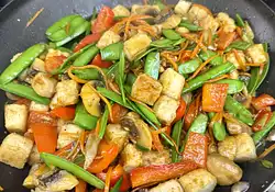 Tofu and Sugar Snap Pea Stir Fry