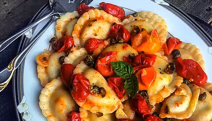 Roasted Cherry Tomato & Garlic Perogies