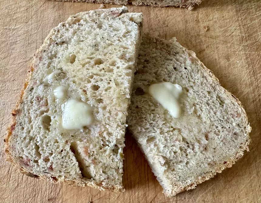 Bread Machine Pepperoni, Olive, and Oregano Pizza Bread