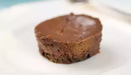 Crustless Chocolate Mini Cheesecakes