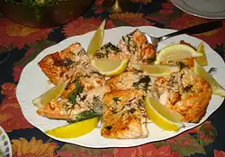 Dilled Salmon Steaks