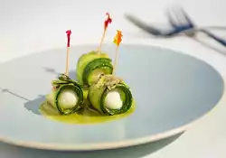 Marinated Zucchini and Bocconcini Parcels