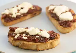 Sun-Dried Tomato Jam with Goat Cheese Crostini