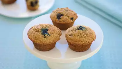Buttermilk Bran and Blueberry Muffins