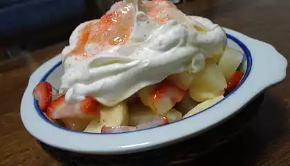 Fruit Salad with Cream