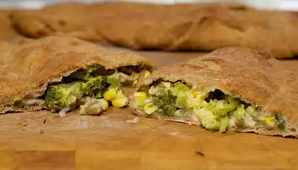 Broccoli and Corn Calzone