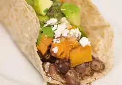 Pinta Bean and Butternut Tacos with Fresh Green Salsa