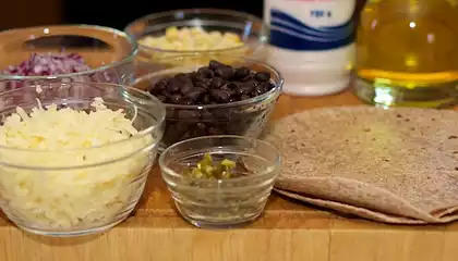 Cheesy Corn and Black Bean Quesadillas